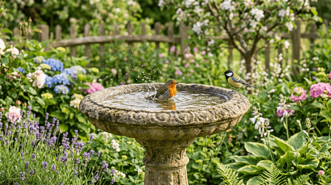 Plastikflaschen zu Vogeltränken